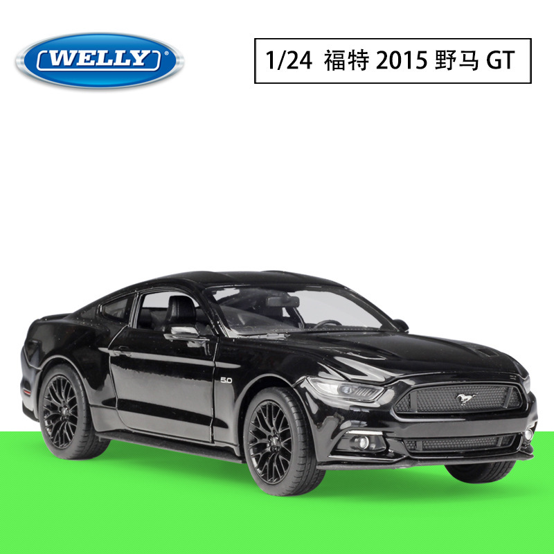 WELLY Willy 1:24 Ford wild horse simulation alloy car model 2015 Ford Mustang GT