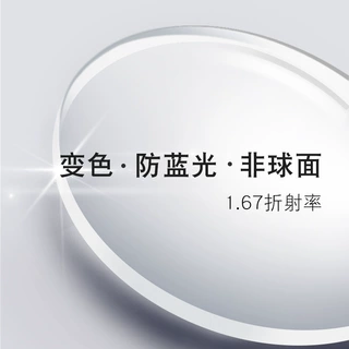 1.67非球面变色防蓝光镜片厂家MR-7防蓝光膜变灰镜片超薄感光镜片