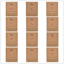 卡片装抖音同款爱的语言我爱你记忆投影项链合金保色吊坠项链