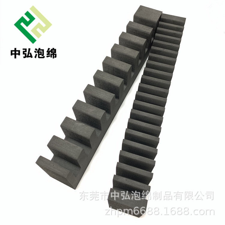 黑色EVA泡沫齿轮卡条线切成型EVA踏板卡条产品包装保护条成型