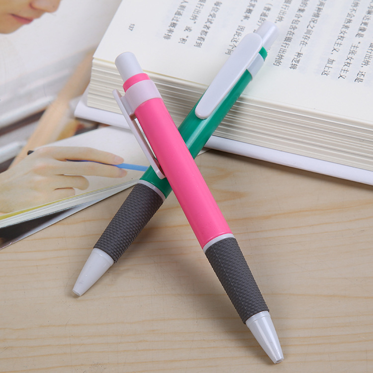 4 Bolígrafo Prensa de plástico automático bolígrafo estudiante papelería oficina traje color fabricante