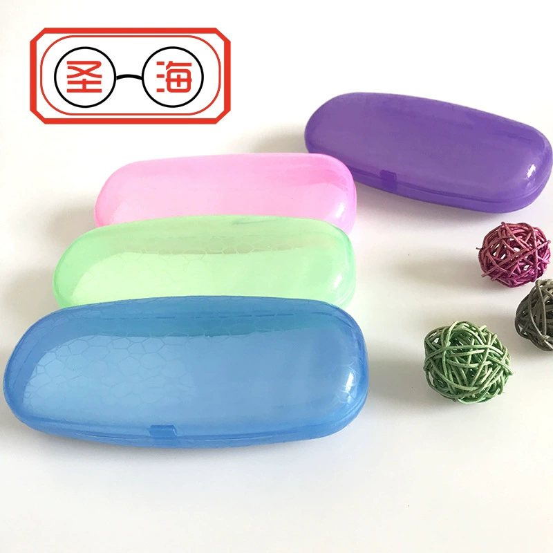Fashionable transparent handheld glasses, storage box, city style, crocodile