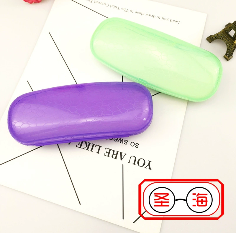 Fashionable transparent handheld glasses, storage box, city style, crocodile
