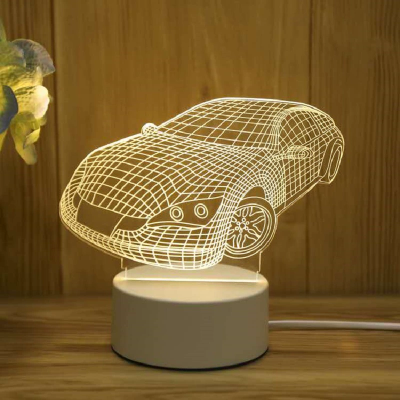 3D night lamp (yayli) little night lantern, 4w usb, acrylic panel + abs base, customizable patterns