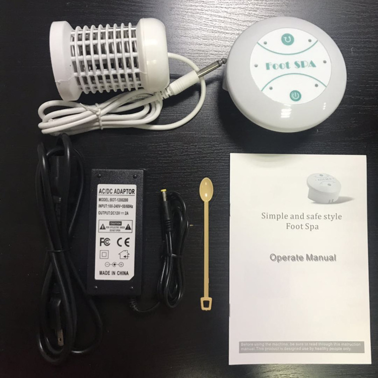 Amazon popular Detox pie spa Ion pie baño fuente potente fabricantes entrega de una sola pieza Blanco