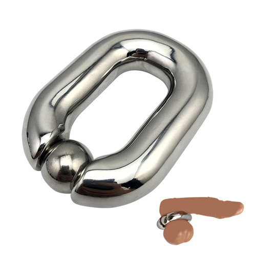 Adult erotic men's scrotum stretching pendant restraint ring stainless steel metal jj exercise penis abuse weight-bearing delay ring