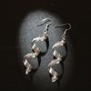 Long spiral, matte earrings, universal accessory, European style, suitable for import