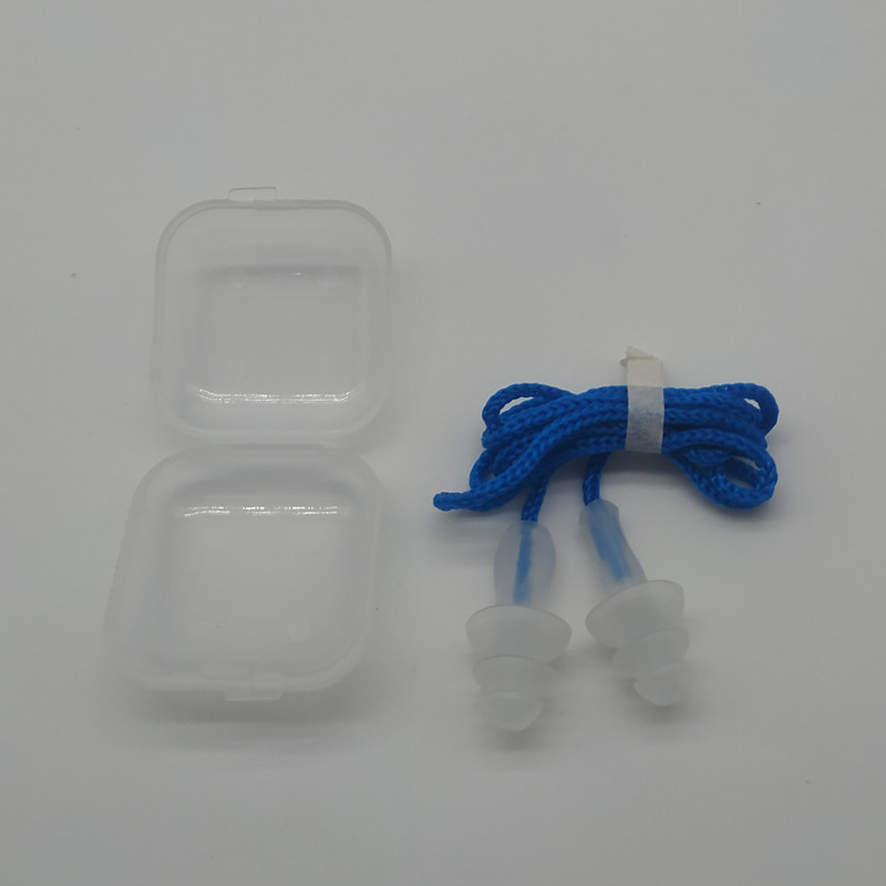 厂家直销盒装带线防噪音耳塞游泳硅胶防护隔音入耳式防水防噪静音