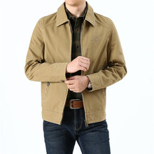 9919跨境男装2019春秋户外休闲中年男士夹克宽松纯棉外套新品批发