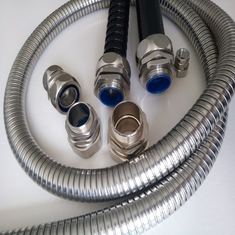 成都供应穿线用双扣不锈钢软管 铠装电缆保护抗拉性护套