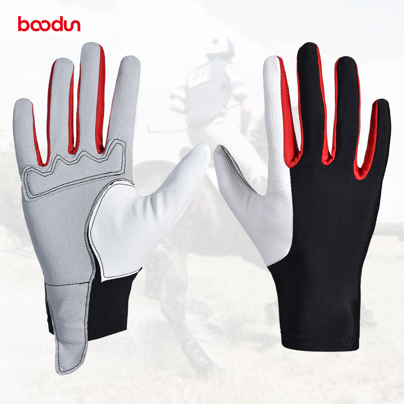Burton Equestrian Training Gloves Golf Personalized Splicing Plaid Sheepskin Stretch Horse Racing Gloves Riding Gloves