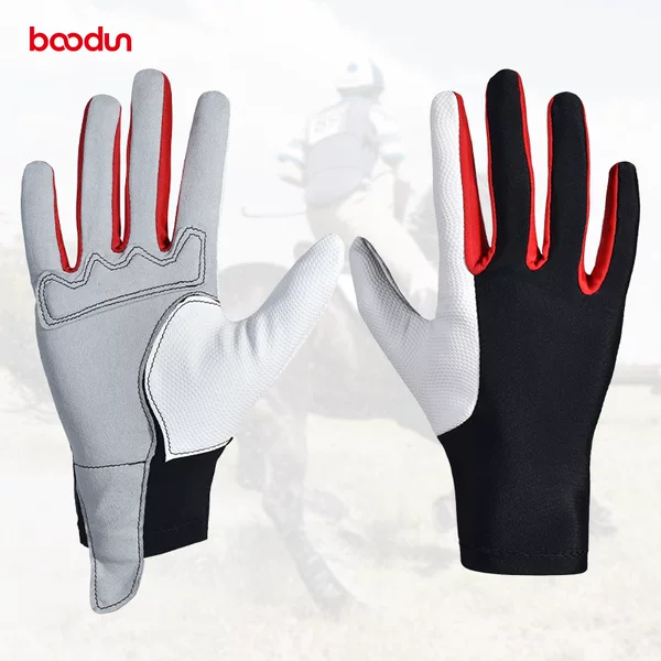 Burton Equestrian Training Gloves Golf Personalized Splicing Plaid Sheepskin Stretch Horse Racing Gloves Riding Gloves