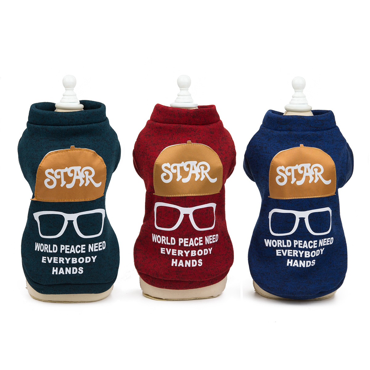 Одежда для домашних животных собачья одежда осень и зимний стиль новый стиль плюшевая собака кошка одежда для домашних животных 19 бокал шляпа толстовка