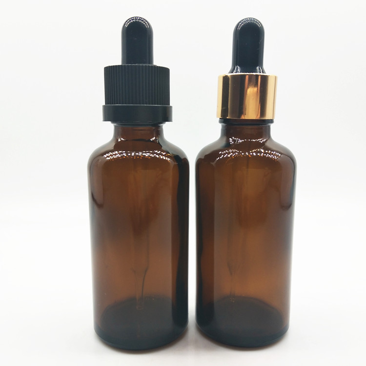 现货 50ml茶色精油瓶 精油分装玻璃瓶 50ml棕色玻璃精油瓶