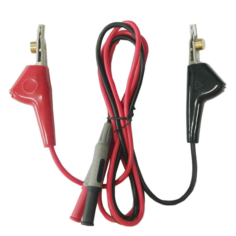 厂家直销万用表测试夹纯铜大电流鳄鱼夹4mm香蕉插孔无损刺破夹子