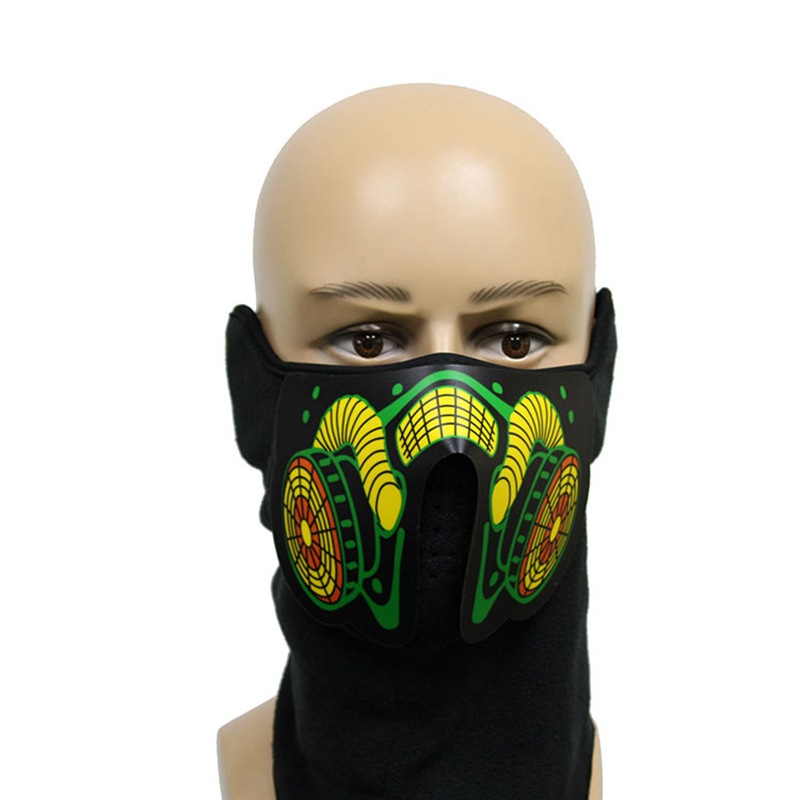 El luminoso máscara luminosa luz fría máscara LED luminosa máscara luminosa regalo control de voz música máscara