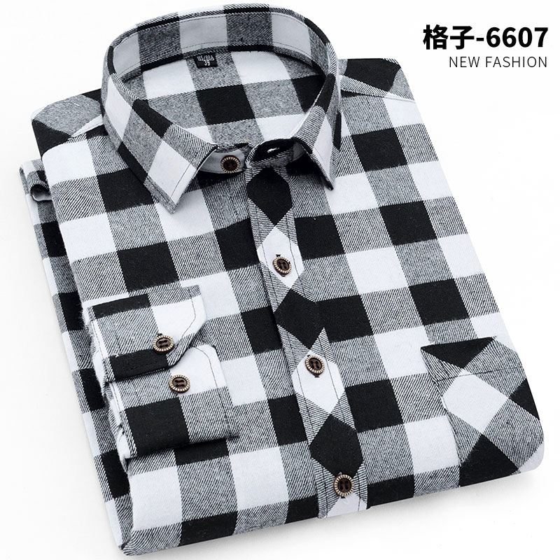 2020 primavera AliExpress nueva camisa a cuadros cepillados para hombres camisa a cuadros de franela casual entrega de una pieza
