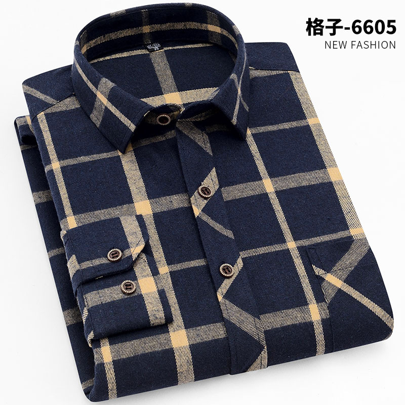 2020 primavera AliExpress nueva camisa a cuadros cepillados para hombres camisa a cuadros de franela casual entrega de una pieza