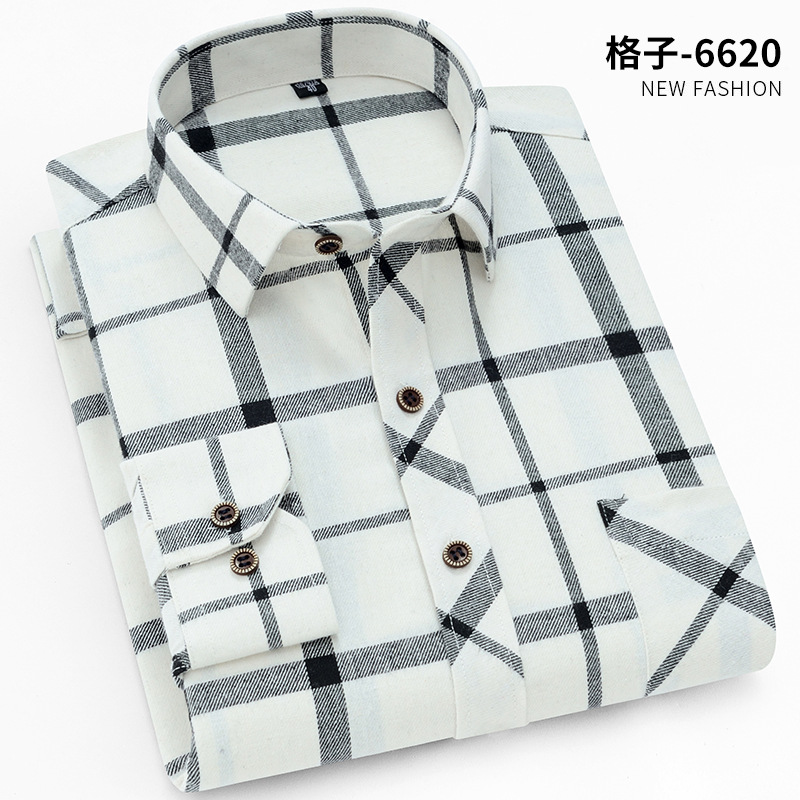 2020 primavera AliExpress nueva camisa a cuadros cepillados para hombres camisa a cuadros de franela casual entrega de una pieza
