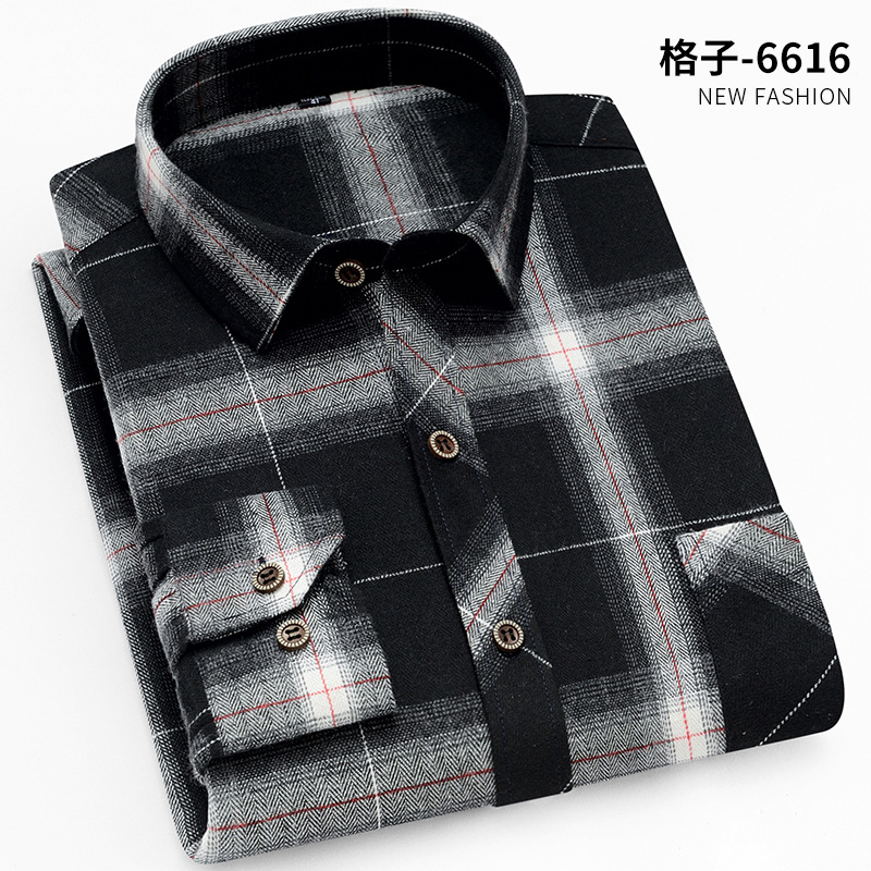 2020 primavera AliExpress nueva camisa a cuadros cepillados para hombres camisa a cuadros de franela casual entrega de una pieza