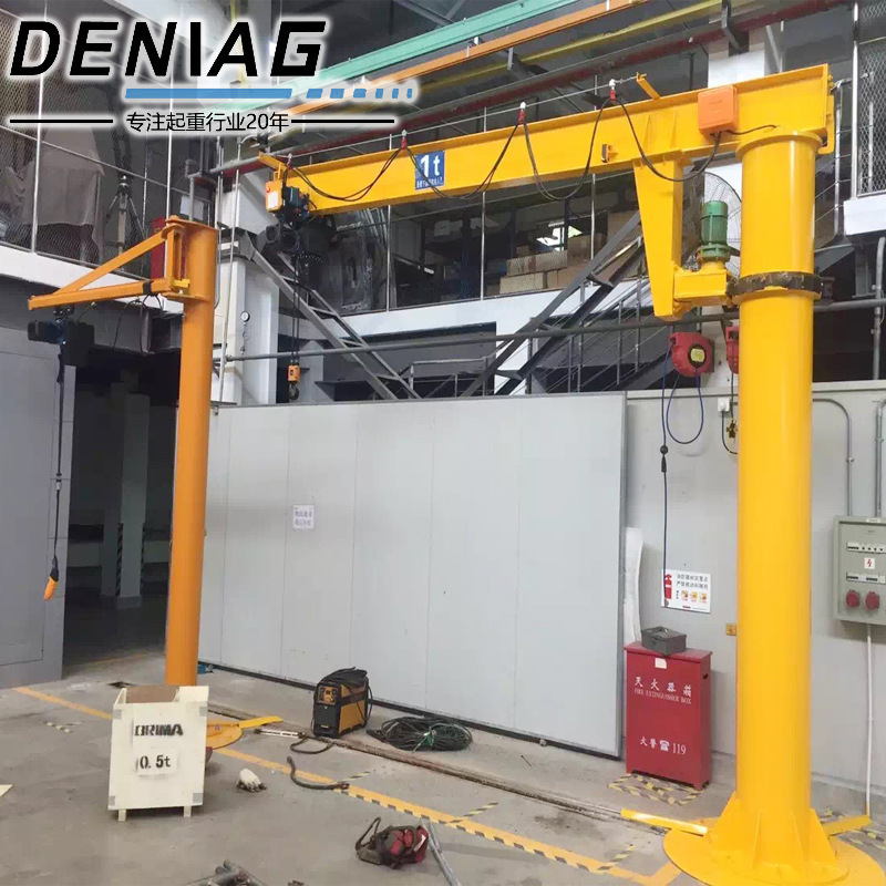 壁柱式旋臂起重机 行车固定式悬臂吊 简易电动悬臂吊