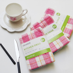 Foreign trade dishwashing cloth Nordic style home kitchen use cotton color woven abrasive cloth dishwashing cloth set of 4