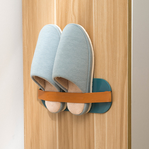 Yiyue bathroom slipper rack wall-mounted bathroom shoe rack door toilet shoe storage storage space-saving hanging drain