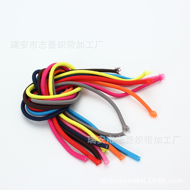 2.5MM 彩色高弹力松紧绳 服装猪鼻扣松紧 文件夹卡扣