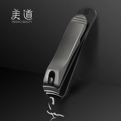 Nail clipper with nail grinding tool, stainless steel die-cast zinc alloy, black, size, nail clipper with file