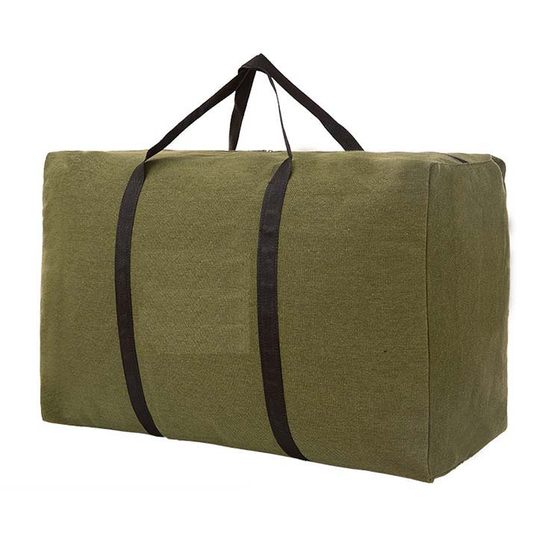 Thickened Canvas Moving Bag Large Capacity Home Bag Clothes Quilt Large Storage Bag Portable Travel Bag