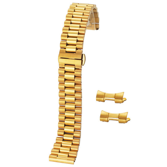 2025 New Stainless Steel Watch Strap Three-Bead Stainless Steel Watch Strap Vacuum Ipg Electroplating Switch Ear Smart Watch Strap