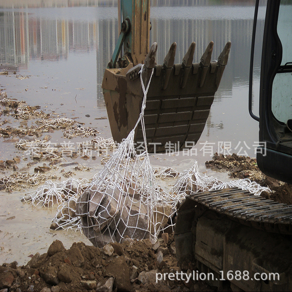 厂价直销供应水利填河填海护岸用PP绳编网兜、抛石网兜