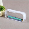 Plastic transparent pencil case PVC with zipper, wholesale