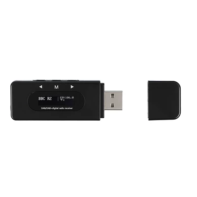Cross-border new universal vehicle-mounted DAB digital receiver USB interface power supply vehicle-mounted FM frequency point transmitting (FM Modulyator)