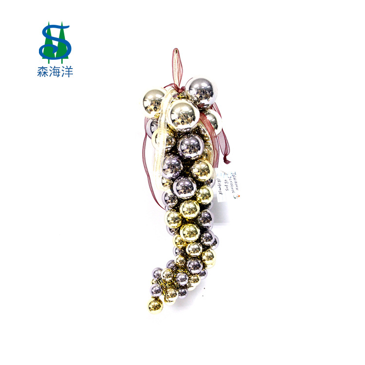 Fábrica directa galvanoplastia bola vid de uva decoraciones de Navidad Comercio exterior BOLA DE Navidad colgante tamaño se puede personalizar