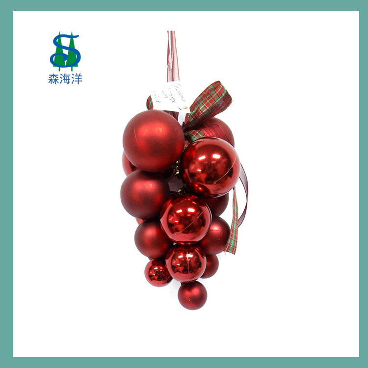 Fábrica directa galvanoplastia bola vid de uva decoraciones de Navidad Comercio exterior BOLA DE Navidad colgante tamaño se puede personalizar