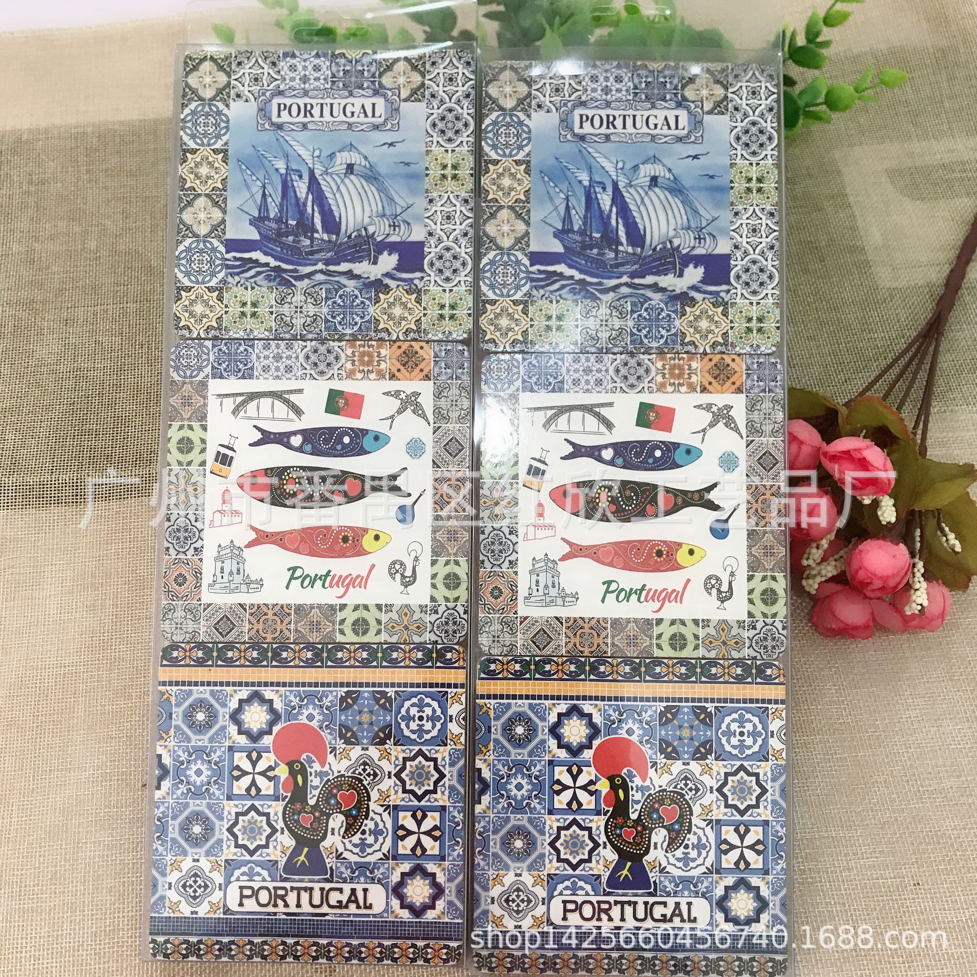 공장 선물 코스터 세트 판지 PVC 투명 박스 MDF 코르크 코스터