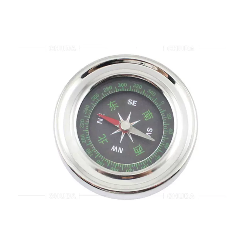 楚达60mm金属不锈钢 中文英文指北针学生户外运动罗盘指南针