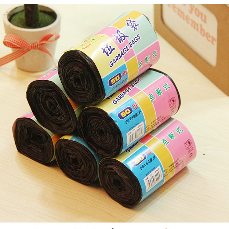 disposable plastic big black garbage bag for home use