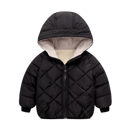  New Children's Down Cotton Jacket, Thickened for Boys and Girls, Baby and Toddler Size, Exports, Fleece Lined, Warm Cotton Outerwear