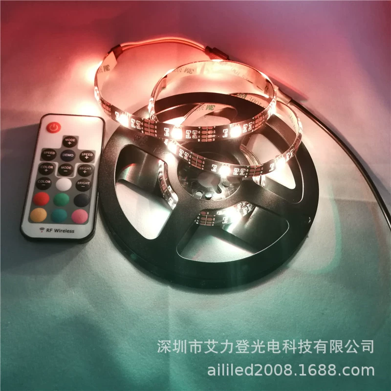 Светодиодная лента 17-клавиш RF5050 5V с USB5V RGB подсветка лента телевизионной подсветки