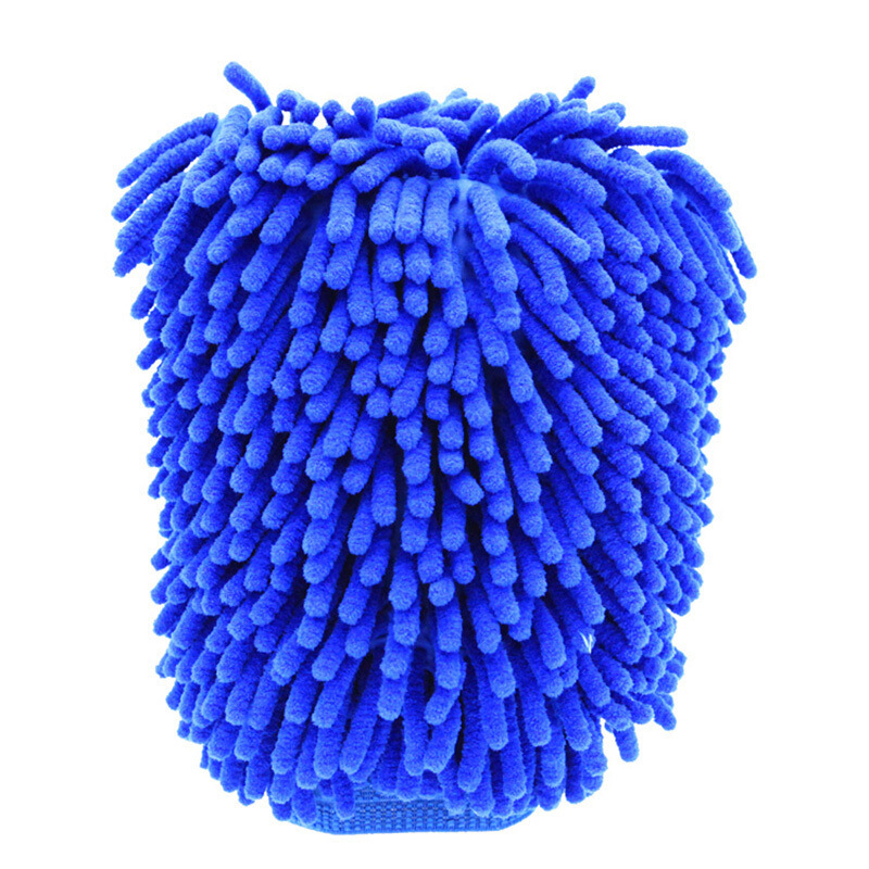 Guantes de lavado de coche de chenilla de doble cara, felpa gruesa tipo coral, eliminan insectos y polvo, accesorios de limpieza automotriz