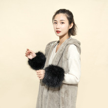 蓬松仿皮草手圈仿狐狸毛袖头腕套袖套毛毛护腕防风保暖毛绒护袖女