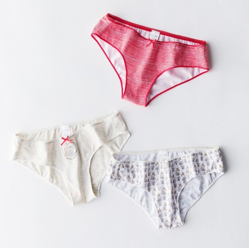 Spanish single foreign trade women's boxed briefs, women's cotton underwear, low-waist shorts, 3-pack