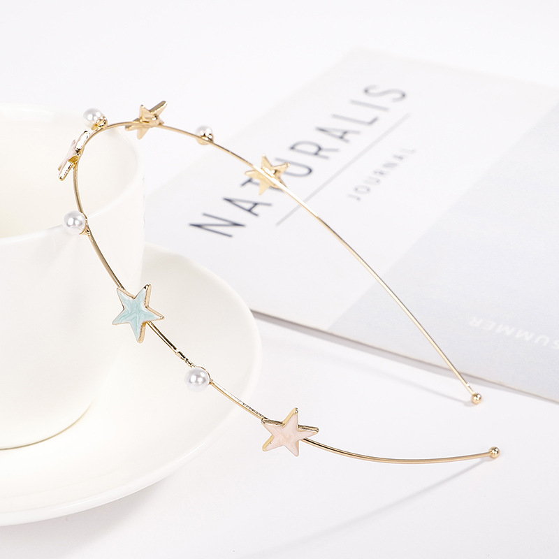 Nueva moda coreana Diamante estrella de mar Diadema Accesorios de diadema de aleación de diamantes de imitación Joyería para el cabello simple Suministro de boutique