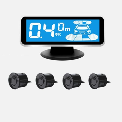 Cross-Border Reversing Radar with Lcd Screen, Adjustable English Voice Alert, Three-Level Car Radar Anti-Collision System (Park radarı) - the-last-four-probes-are-silent-with-voice-buzzer