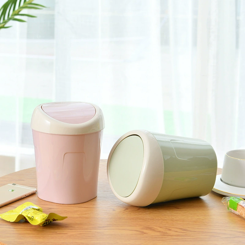 Small garbage can for living room, plastic storage system, simple and elegant design