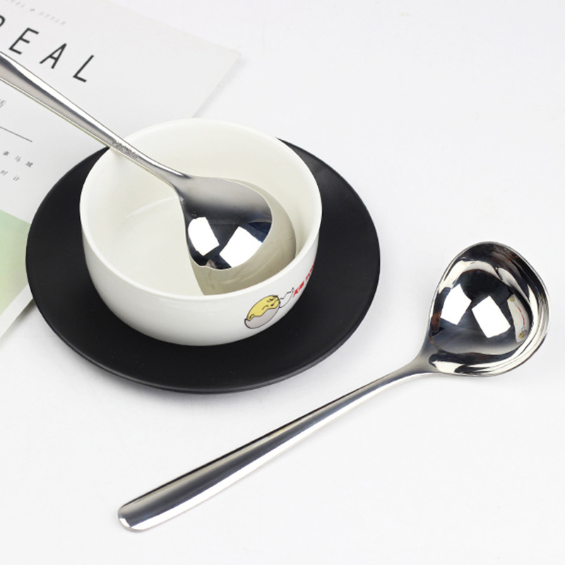 304 vajilla de acero inoxidable estilo coreano cuchara de cabeza grande cuchara profundización cuchara Hotel multiusos cuchara de sopa