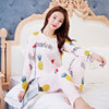 Demi-season brand pijama, cartoon cute set for elementary school students, Korean style, long sleeve, autumn, loose fit