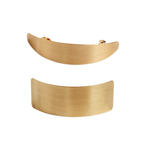 Korean metal hair clip simple brushed minimalist style ponytail spring clip hair clip women's elegant European and American hair accessories